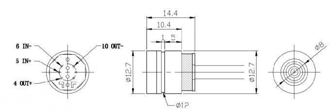 HT13V মিনি চাপ ট্রান্সমিটার 13mm সিলিকন ডায়াফ্রাম টাইপ লেভেল ট্রান্সমিটার 4