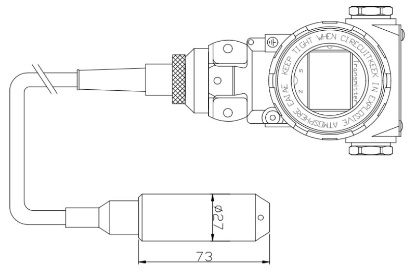 BHZ93420-III তরল স্তর সেন্সর ট্রান্সমিটার 0.1% নির্ভুলতা জল স্তর সেন্সর 4 20ma 0